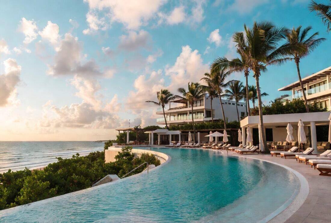 Luxury beachfront resort setting in Cabarete