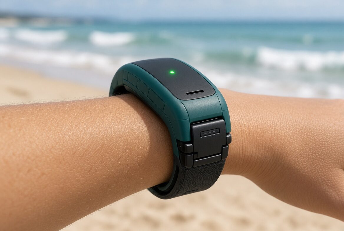 Waterproof GPS safety bracelet with 24/7 monitoring