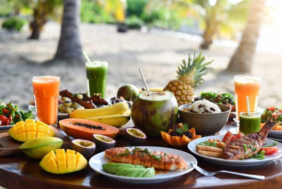 Fresh local fruits and healthy tropical meals in Cabarete